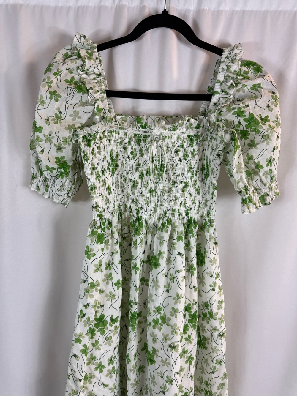 HILL HOUSE Green Sweet Pea Scarlett Nap Dress Size: S - Picture 5 of 17